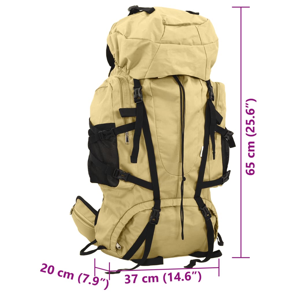 vidaXL Turistický batoh khaki 60 L tkanina oxford