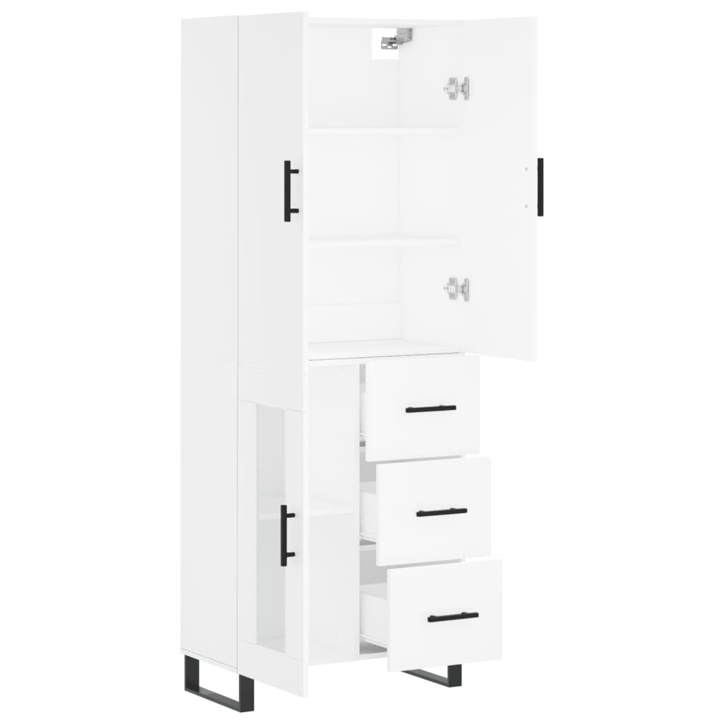 vidaXL Skříň highboard bílá 69,5 x 34 x 180 cm kompozitní dřevo