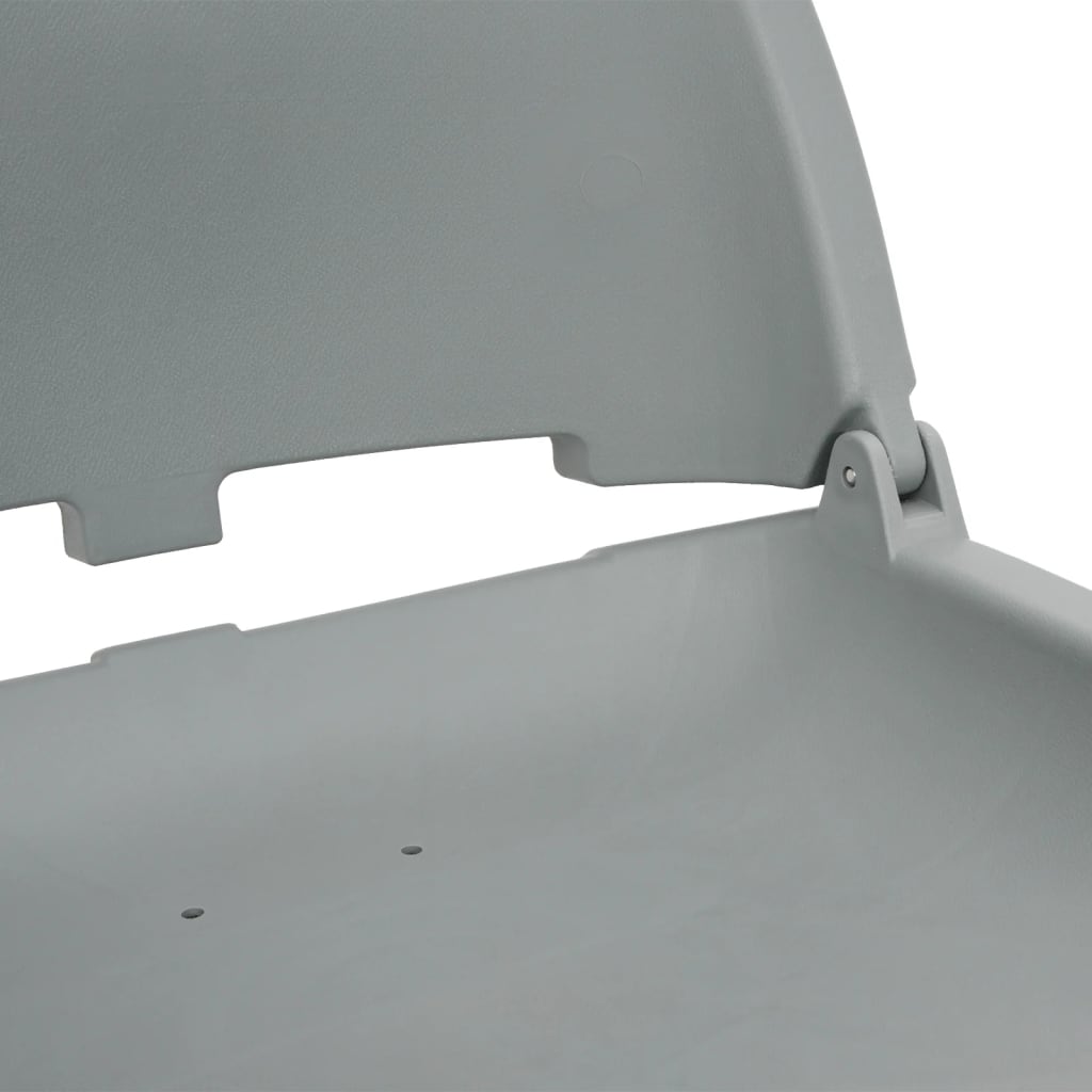 vidaXL 4dílné skládací sedadlo do člunu šedé