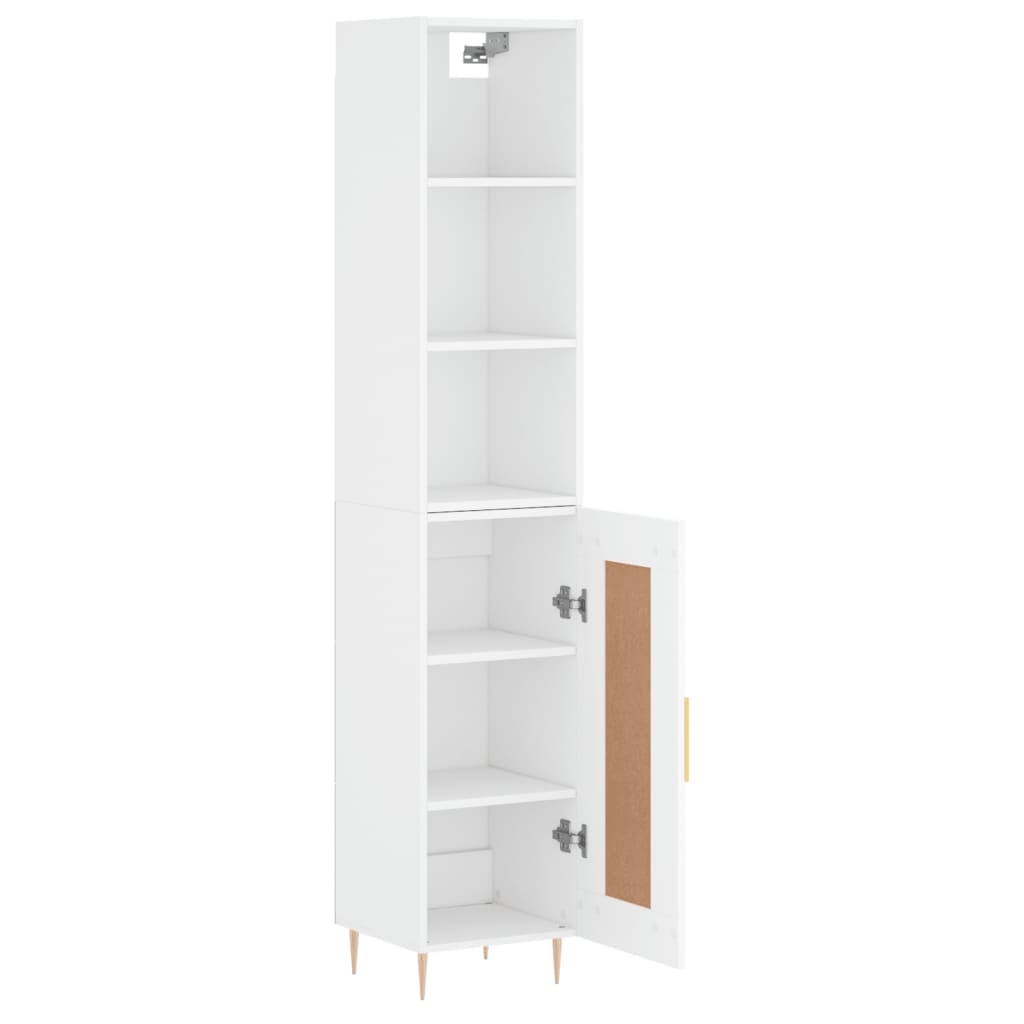 vidaXL Skříň highboard bílá 34,5 x 34 x 180 cm kompozitní dřevo