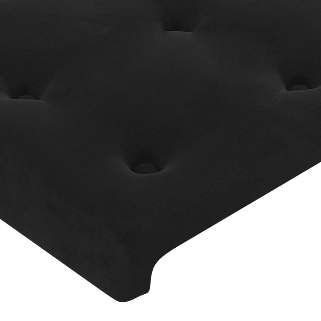 vidaXL Čelo postele typu ušák černé 147x23x78/88 cm samet