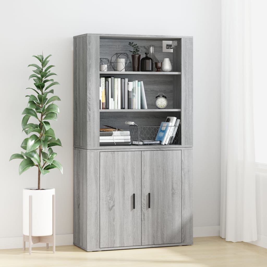 vidaXL Skříň highboard šedá sonoma kompozitní dřevo