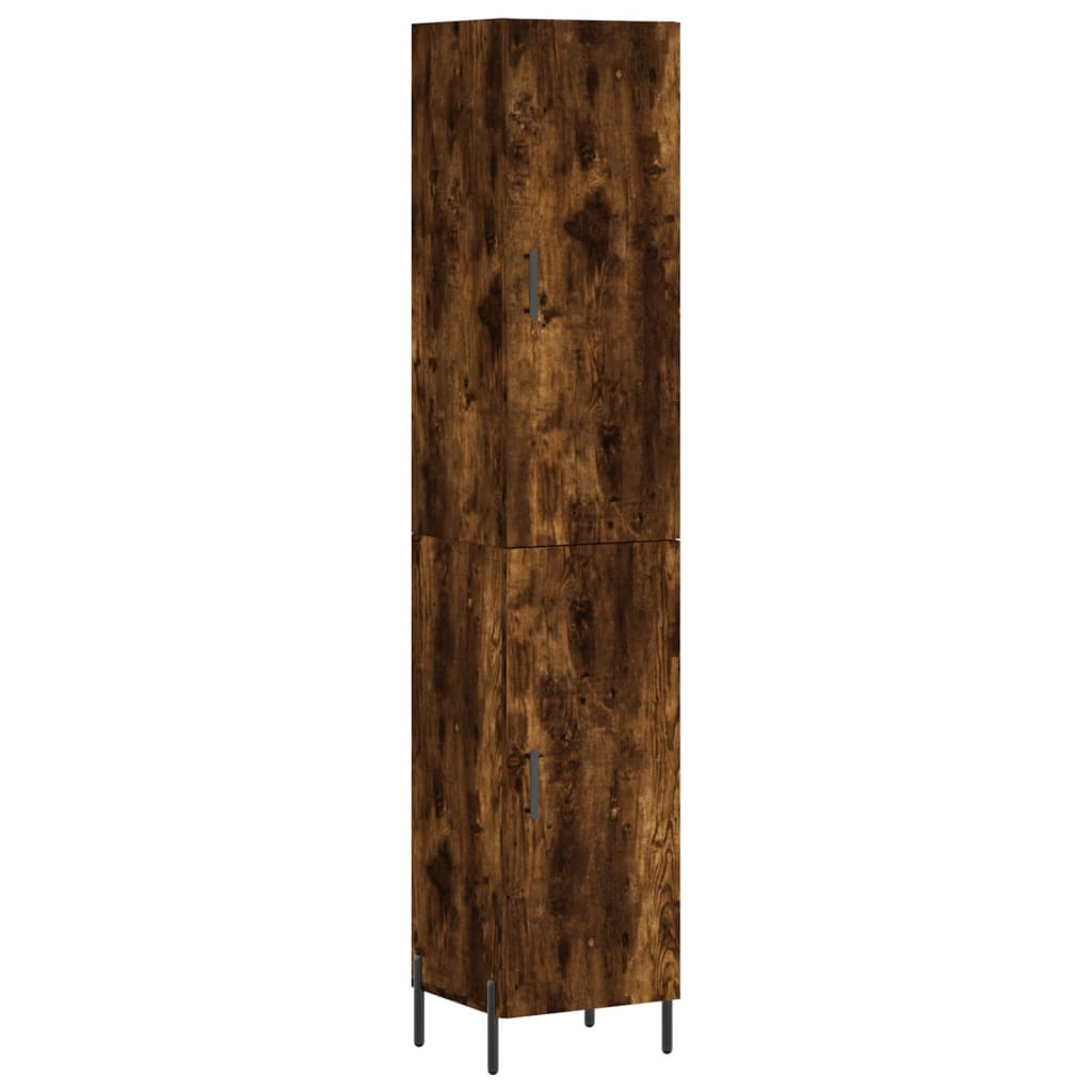 vidaXL Skříň highboard kouřový dub 34,5 x 34 x 180 cm kompozitní dřevo