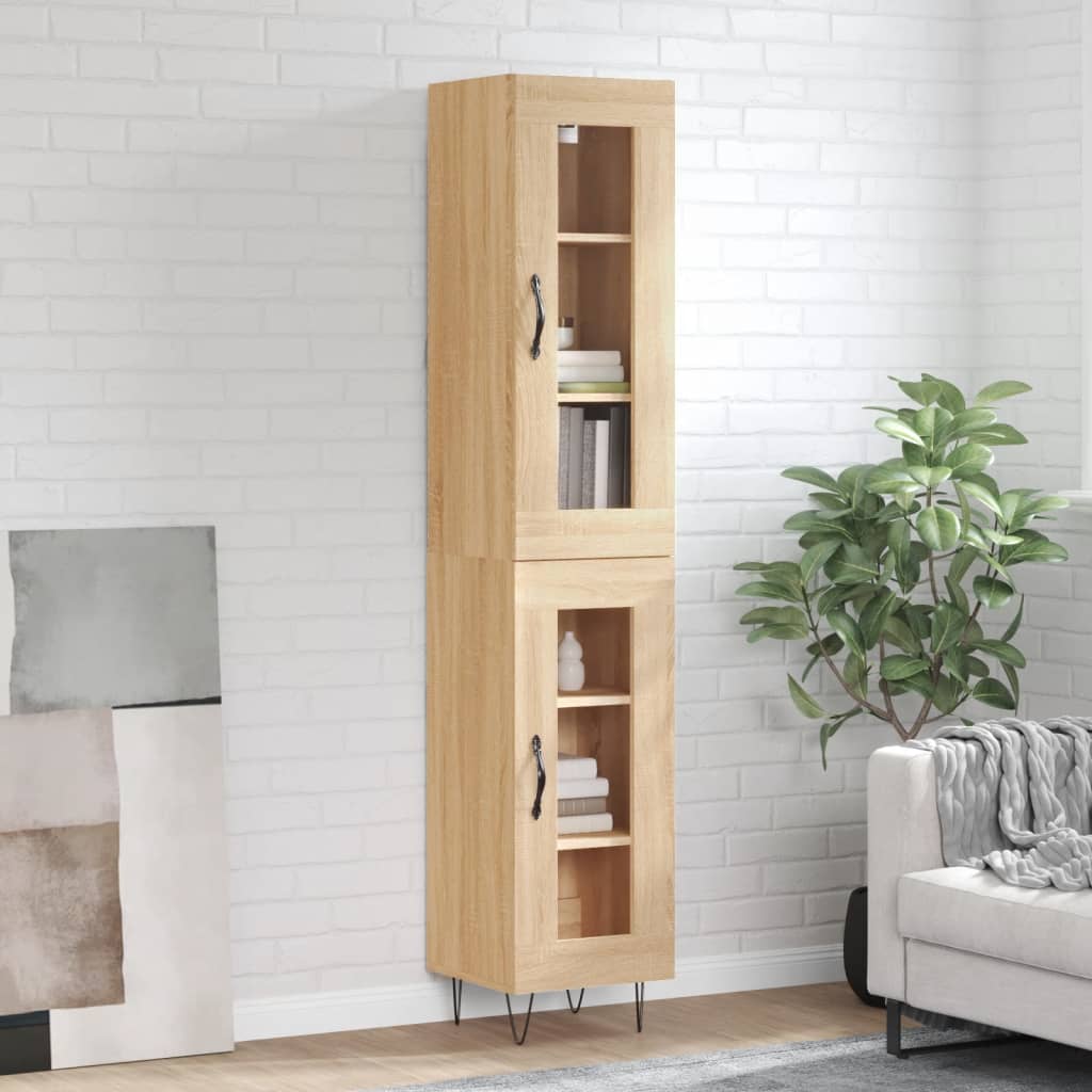 vidaXL Skříň highboard dub sonoma 34,5 x 34 x 180 cm kompozitní dřevo