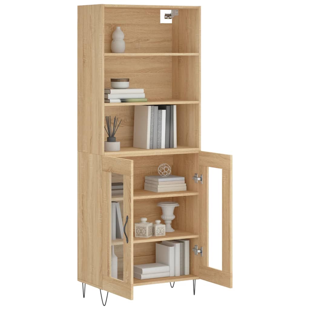 vidaXL Skříň highboard dub sonoma 69,5 x 34 x 180 cm kompozitní dřevo