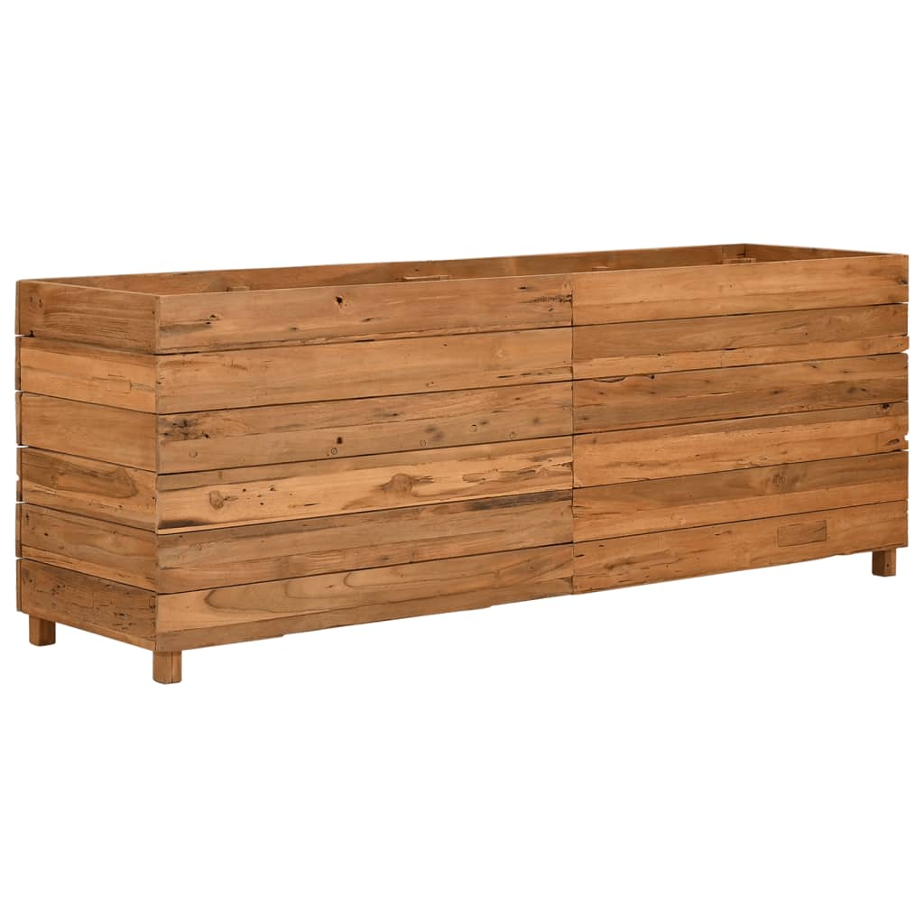 vidaXL Vyvýšený záhon 150x40x55 cm recyklované teakové dřevo a ocel