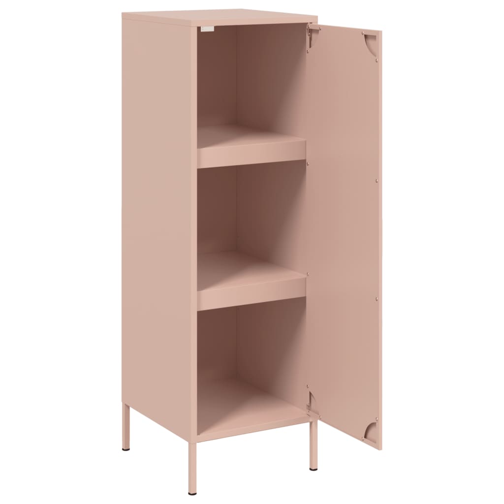 vidaXL Skříň highboard růžová 36 x 39 x 113 cm ocel