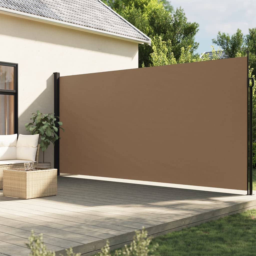 vidaXL Zatahovací boční markýza taupe 220 x 500 cm