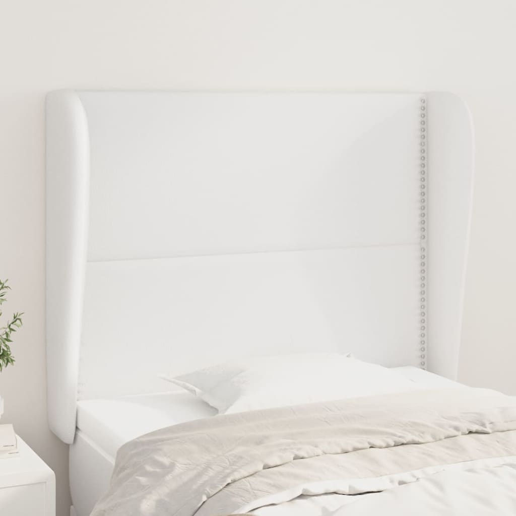 vidaXL Čelo postele typu ušák bílé 83 x 23 x 118/128 cm umělá kůže