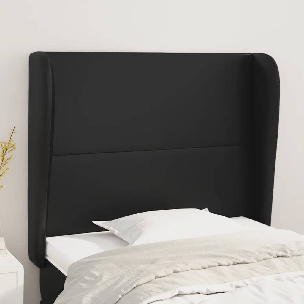 vidaXL Čelo postele typu ušák černé 103x23x118/128 cm umělá kůže