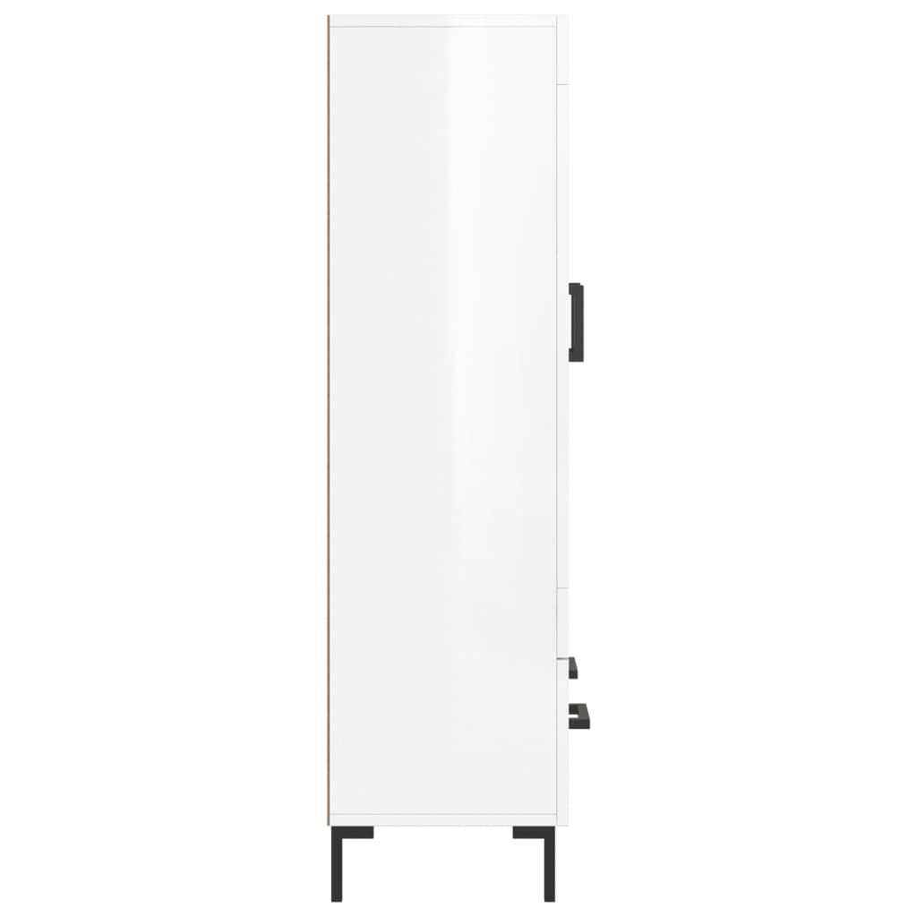 vidaXL Skříň highboard lesklá bílá 69,5 x 31 x 115 cm kompozitní dřevo