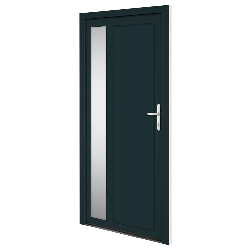 vidaXL Vchodové dveře antracitové 98 x 208 cm PVC