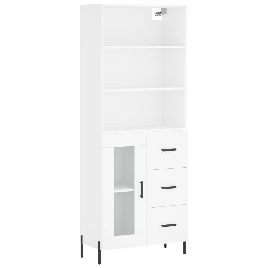 vidaXL Skříň highboard bílá 69,5 x 34 x 180 cm kompozitní dřevo