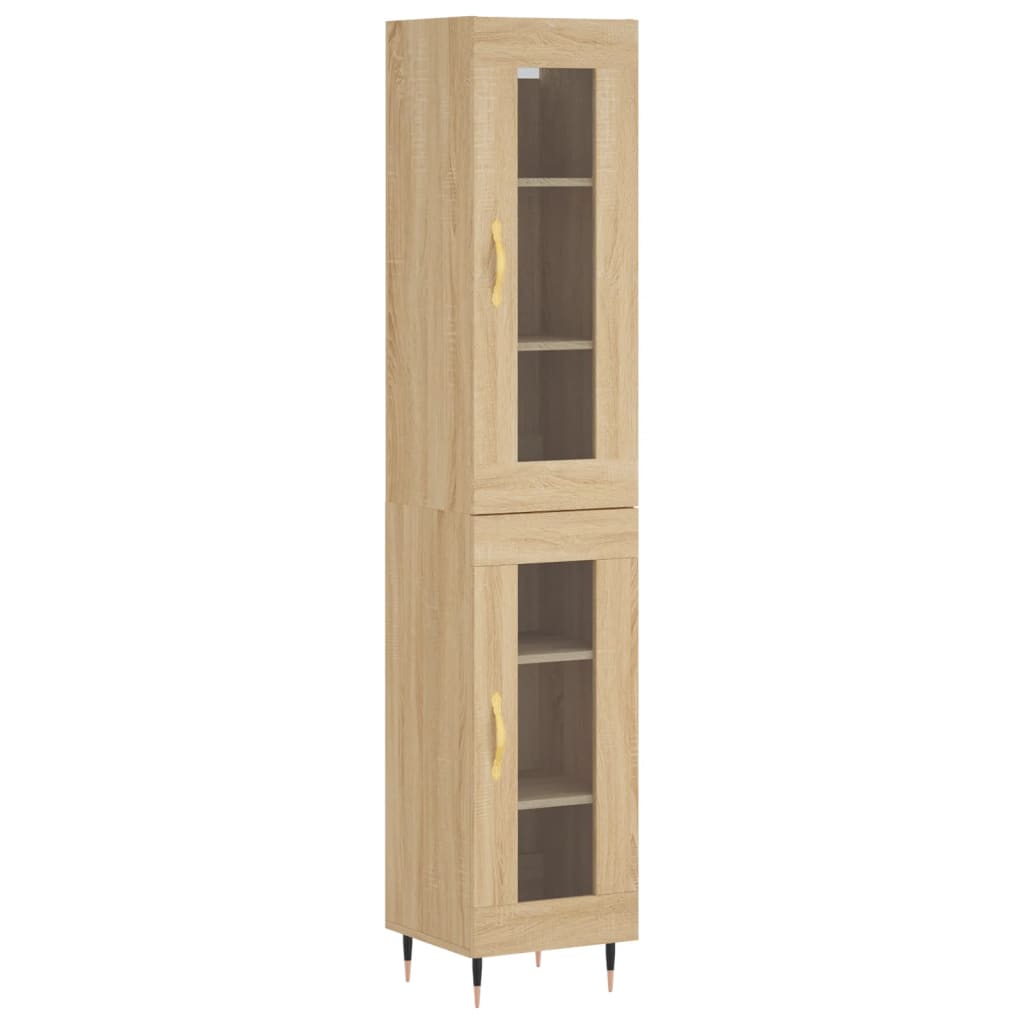 vidaXL Skříň highboard dub sonoma 34,5 x 34 x 180 cm kompozitní dřevo