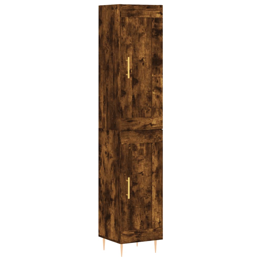 vidaXL Skříň highboard kouřový dub 34,5 x 34 x 180 cm kompozitní dřevo