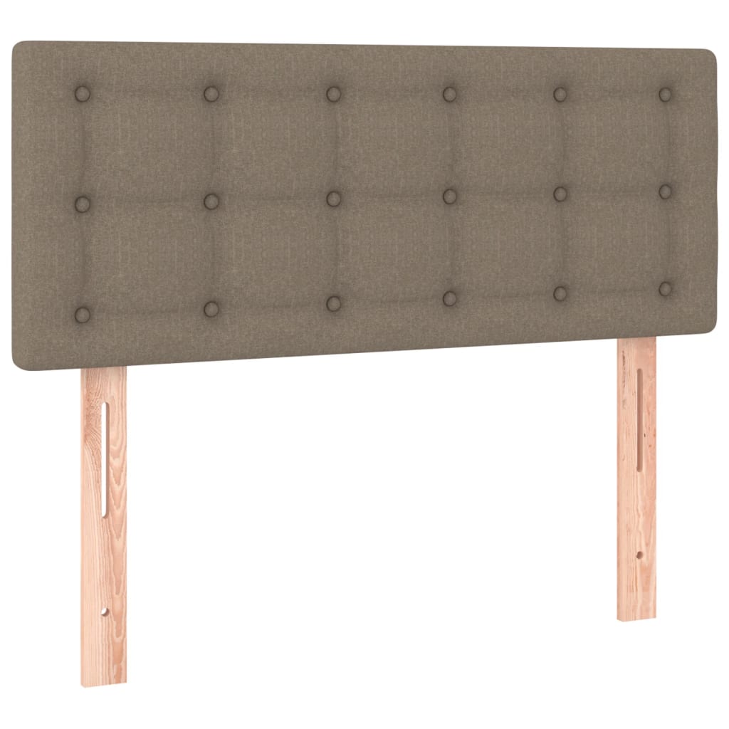 vidaXL Box spring postel s matrací a LED taupe 80 x 200 cm textil