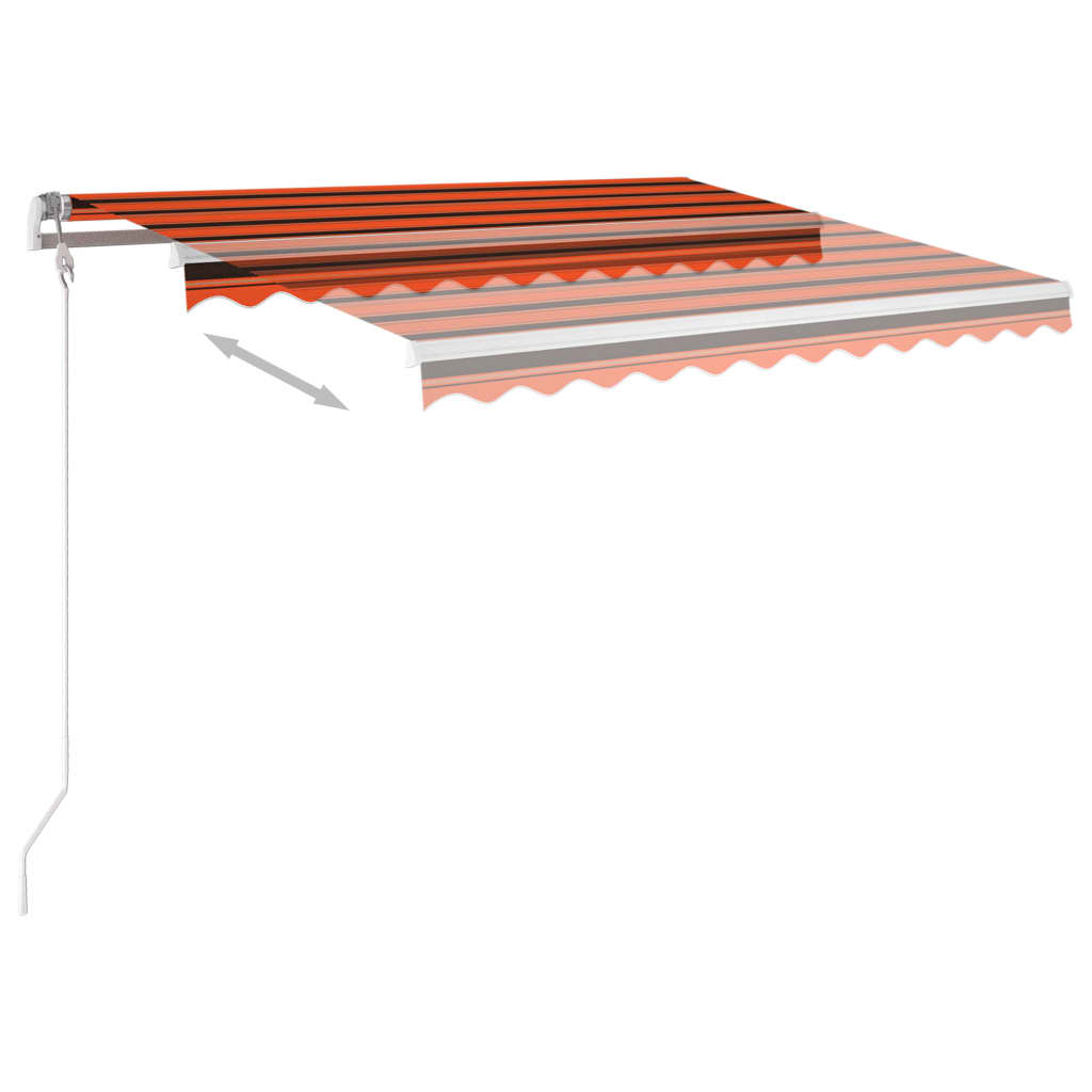 vidaXL Automatická zatahovací markýza 300 x 250 cm oranžovo-hnědá