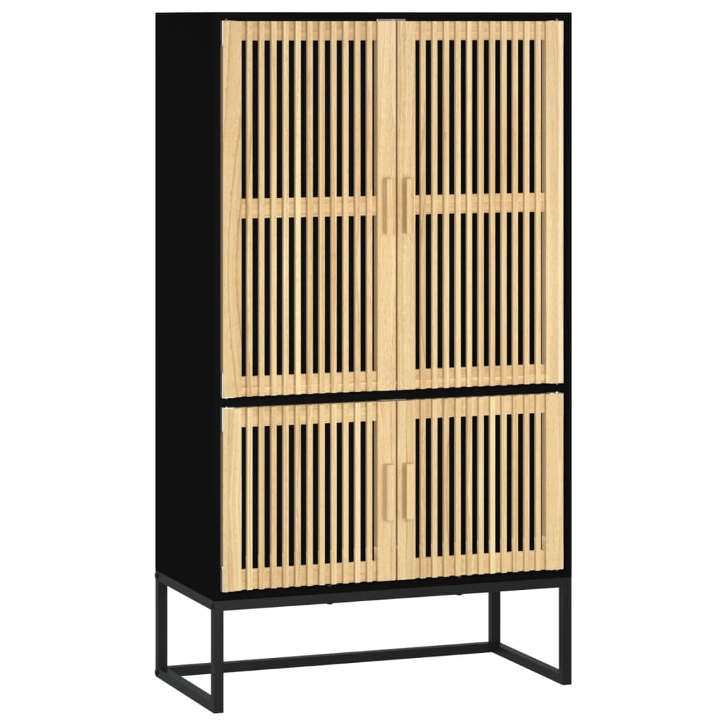 vidaXL Highboard černý 70 x 35 x 125 cm kompozitní dřevo