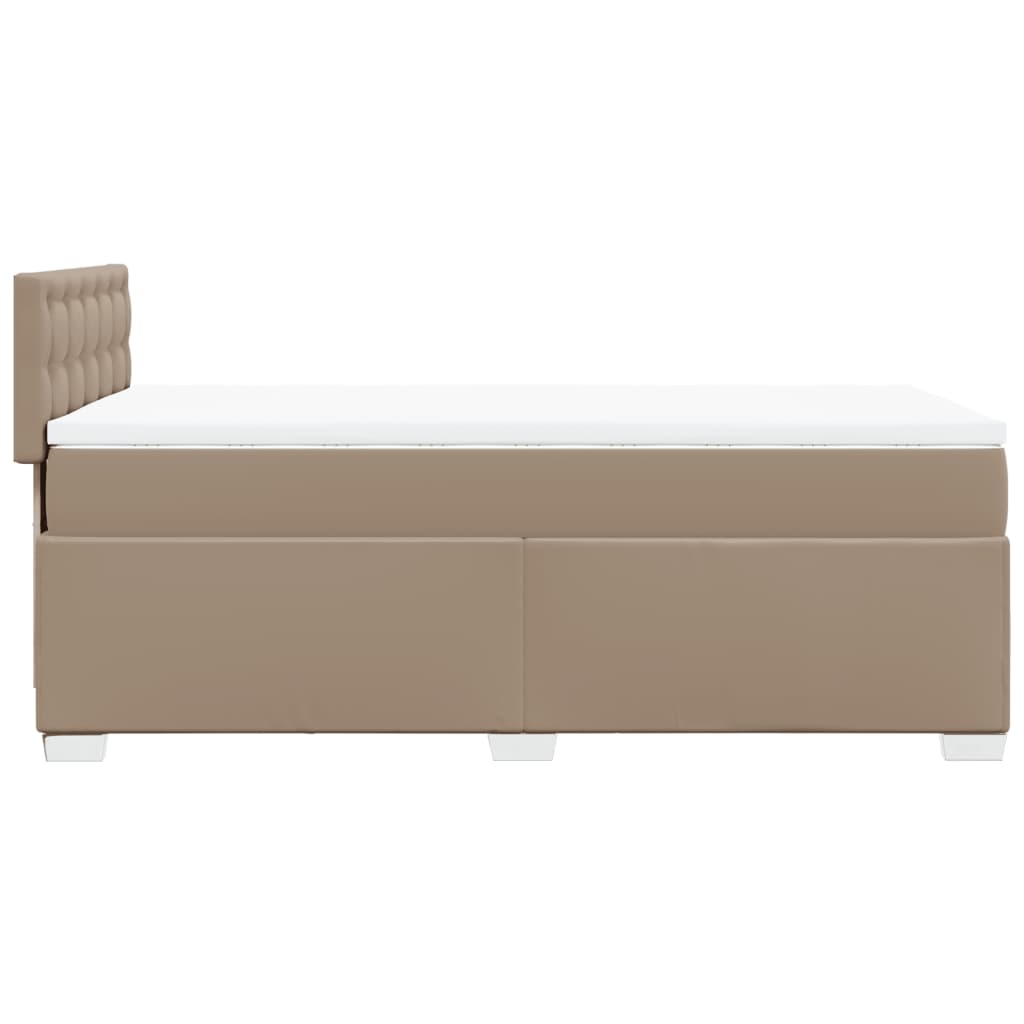 vidaXL Box spring postel s matrací cappuccino 100x200 cm umělá kůže