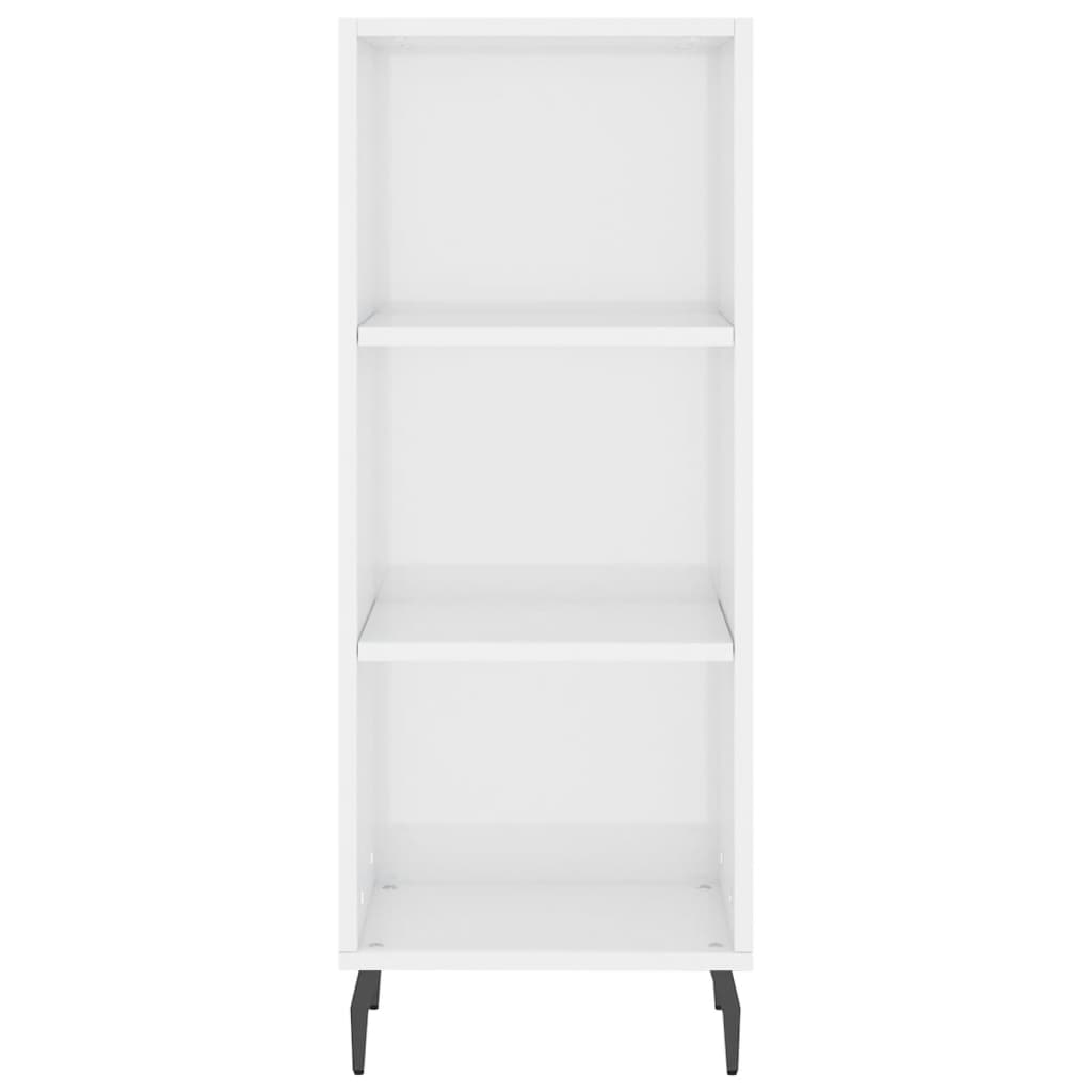 vidaXL Skříň highboard bílá s vysokým leskem 34,5x34x180 cm kompozit