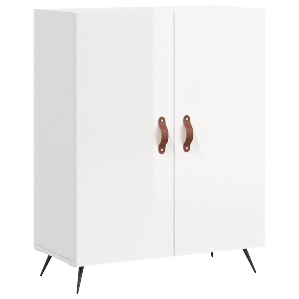 vidaXL Skříň highboard lesklá bílá 69,5 x 34 x 180 cm kompozitní dřevo