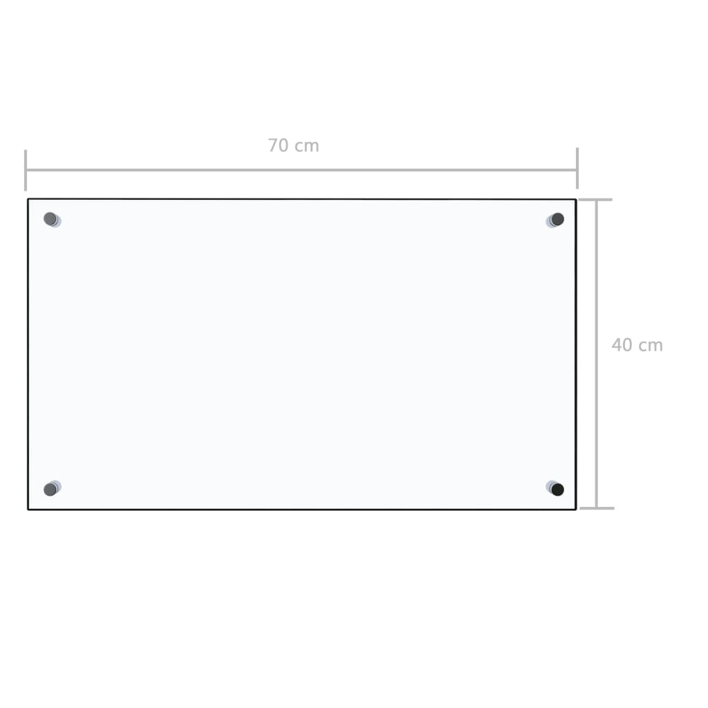 vidaXL Kuchyňský panel průhledný 70 x 40 cm tvrzené sklo