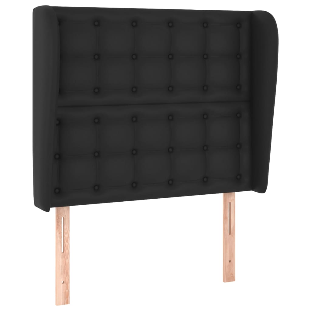 vidaXL Čelo postele typu ušák černé 103x23x118/128 cm umělá kůže