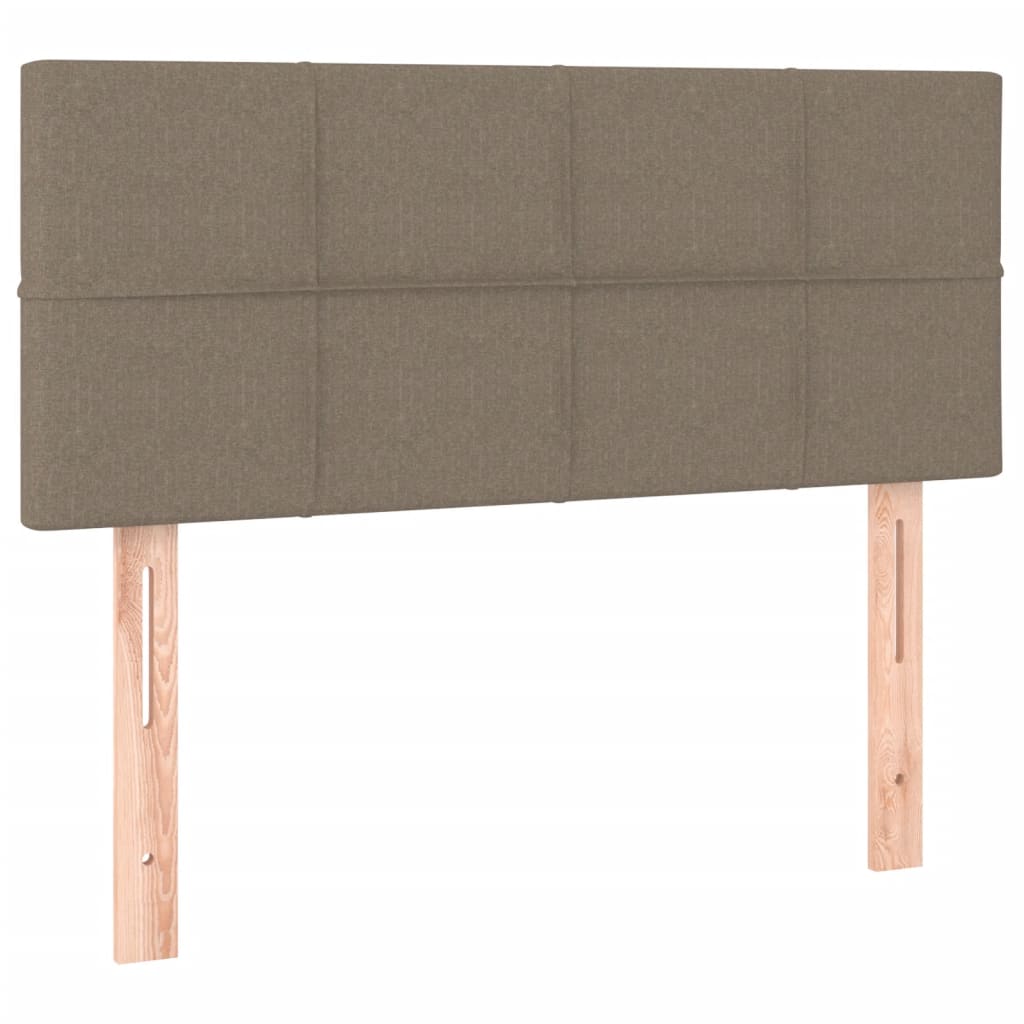 vidaXL Box spring postel s matrací a LED taupe 120x190 cm textil