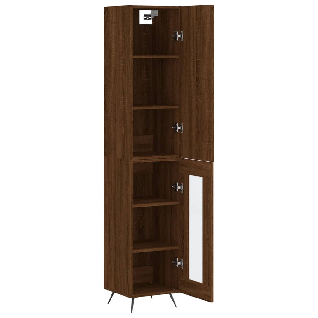 vidaXL Skříň highboard hnědý dub 34,5 x 34 x 180 cm kompozitní dřevo