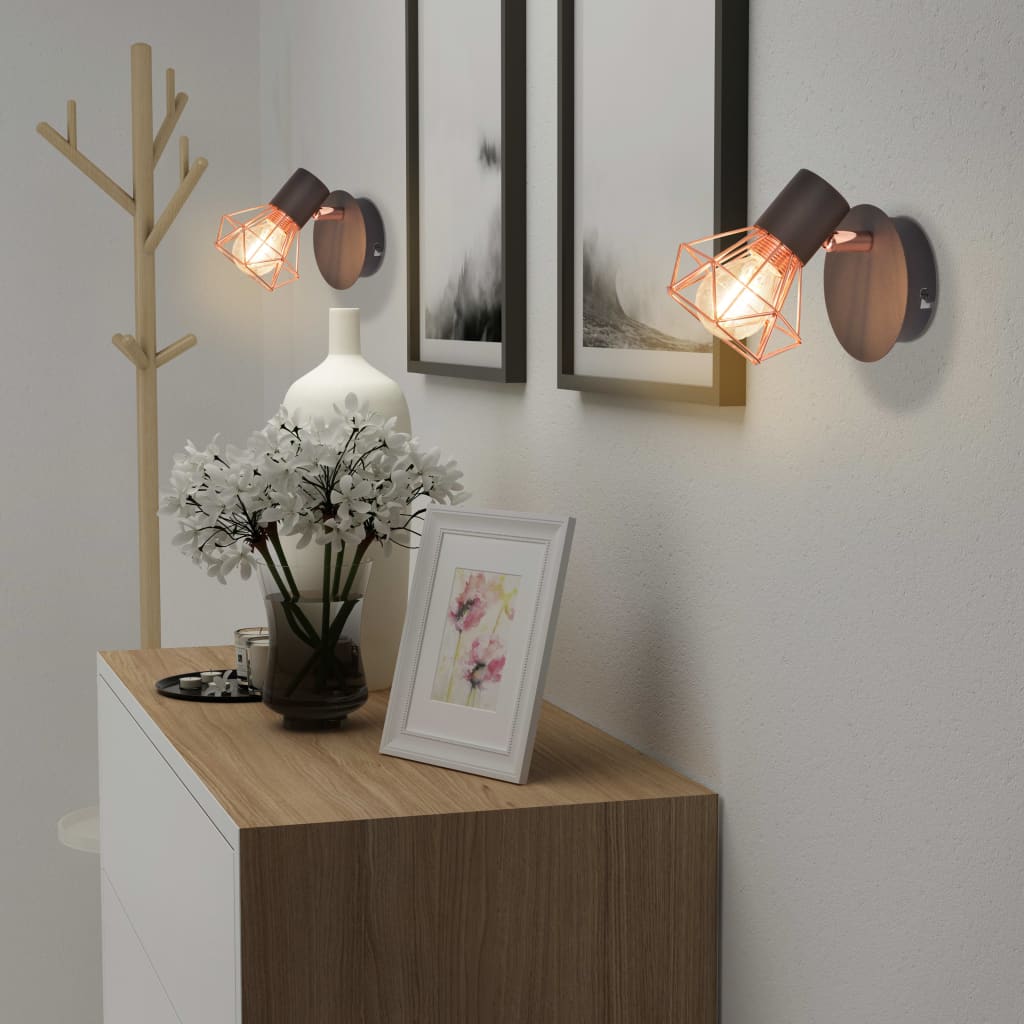 vidaXL Nástěnné lampy 2 ks 2 LED žárovky se žhavicím vláknem 8 W