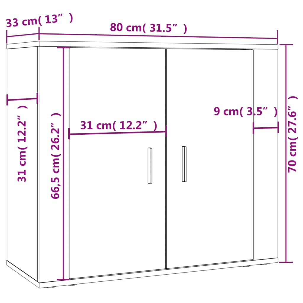 vidaXL Skříň highboard šedá sonoma kompozitní dřevo