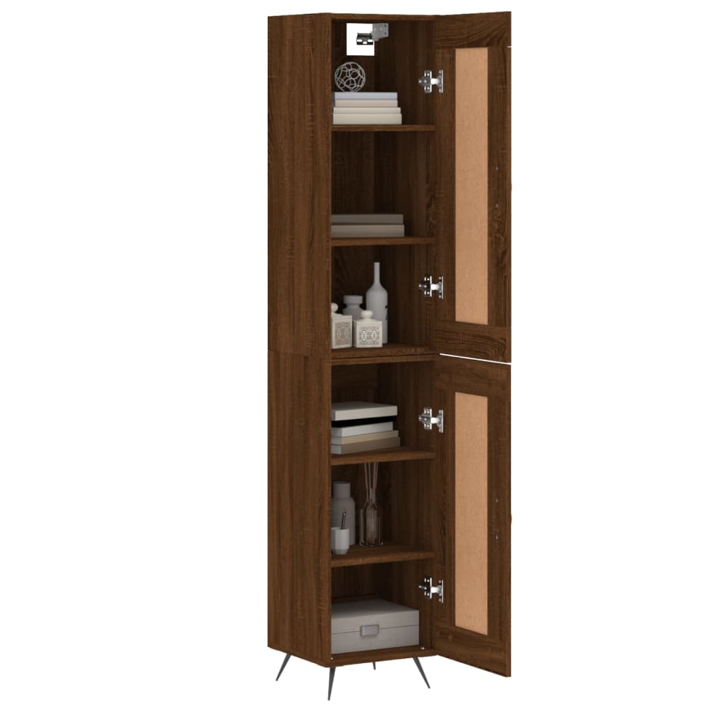 vidaXL Skříň highboard hnědý dub 34,5 x 34 x 180 cm kompozitní dřevo