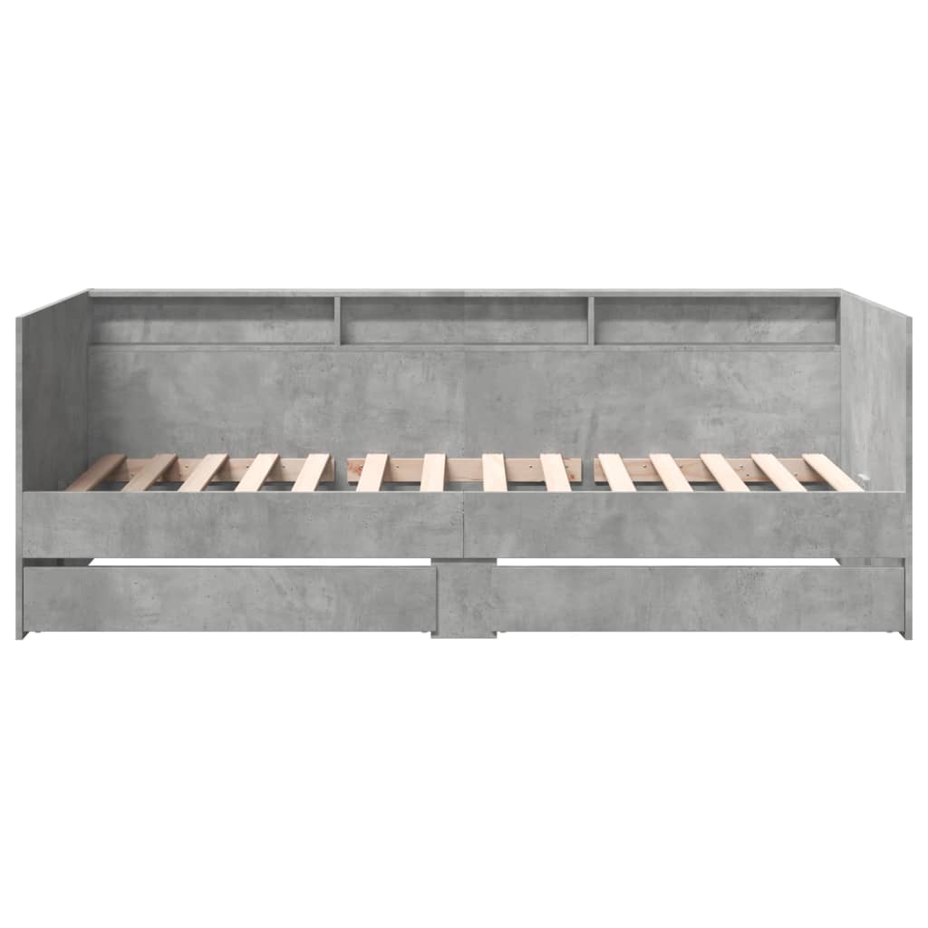 vidaXL Válenda se zásuvkami betonově šedá 100x200 cm kompozitní dřevo