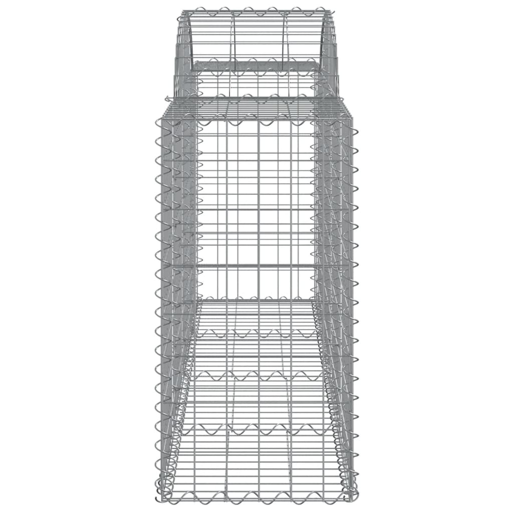 vidaXL Klenuté gabionové koše 11ks 200x50x80/100 cm pozinkované železo