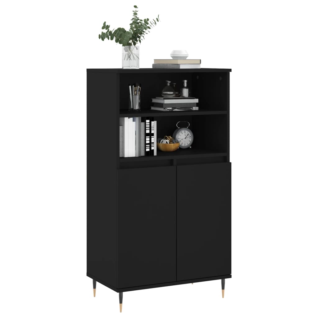 vidaXL Skříň highboard černá 60 x 36 x 110 cm kompozitní dřevo