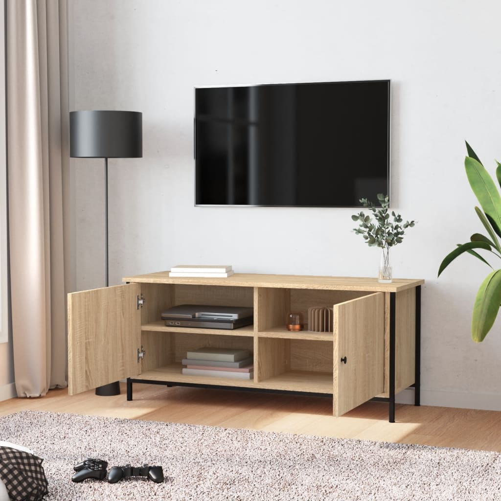 vidaXL TV skříňka s dvířky dub sonoma 102x35x45 cm kompozitní dřevo