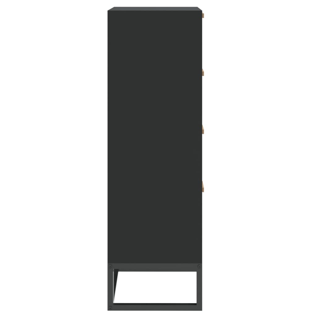 vidaXL Komoda černá 40 x 30 x 95 cm kompozitní dřevo