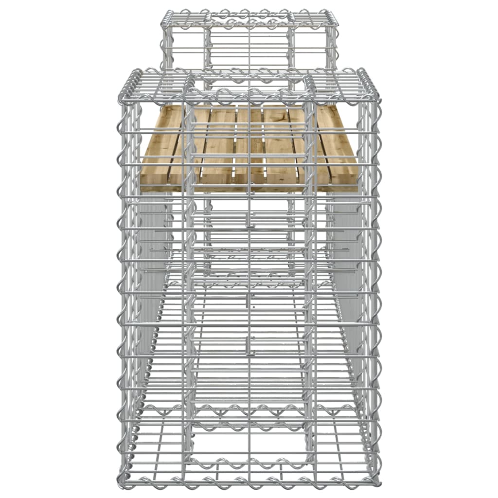 vidaXL Zahradní lavice gabionový design 183x41x60,5 cm borové dřevo