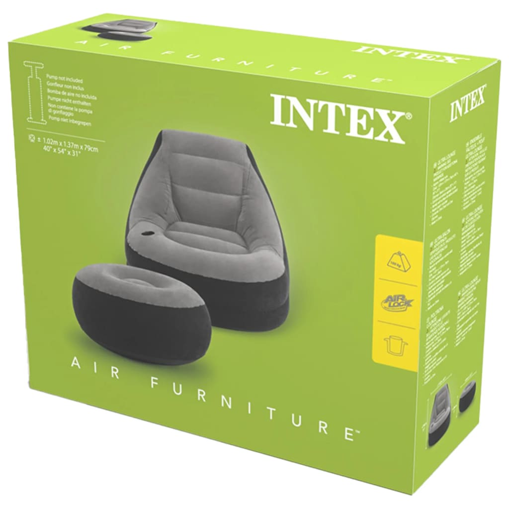 Intex Nafukovací křeslo s pufem Ultra Lounge Relax 68564NP