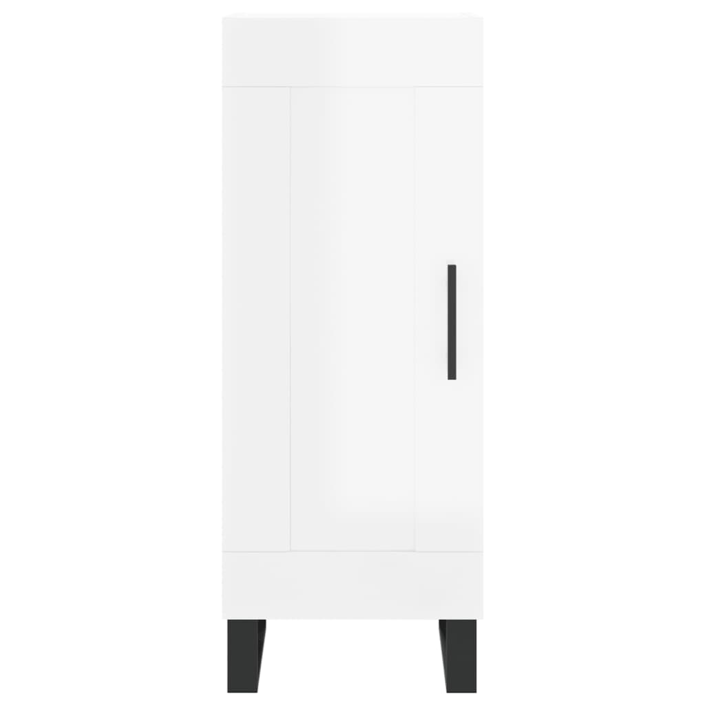 vidaXL Skříň highboard bílá s vysokým leskem 34,5x34x180 cm kompozit