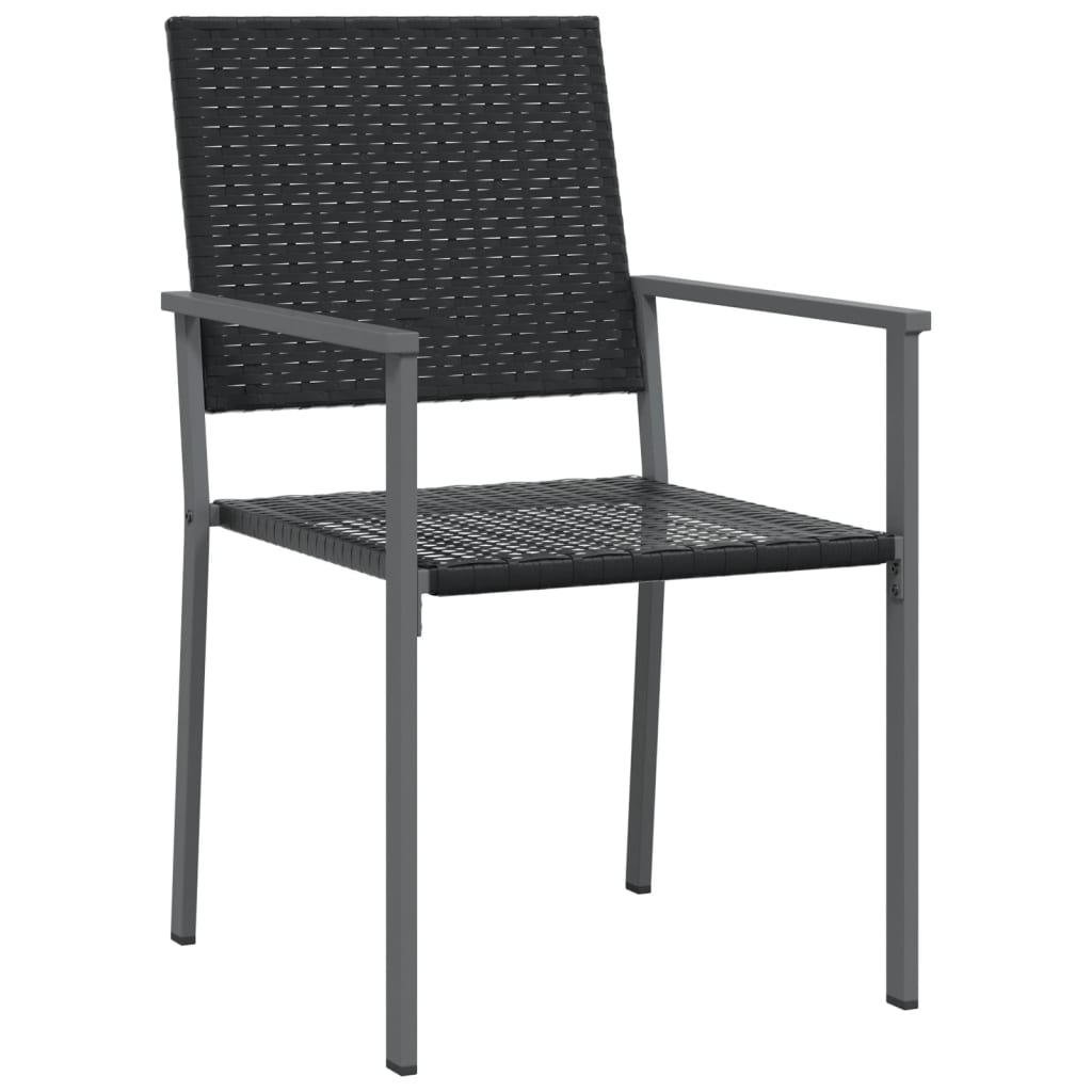 vidaXL Zahradní židle 4 ks černé 54 x 62,5 x 89 cm polyratan