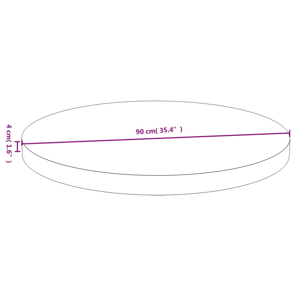 vidaXL Stolní deska Ø 90 x 4 cm bambus