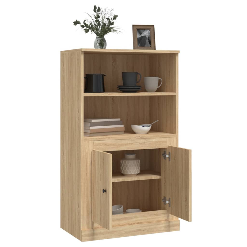 vidaXL Skříň highboard dub sonoma 60 x 35,5 x 103,5 kompozitní dřevo