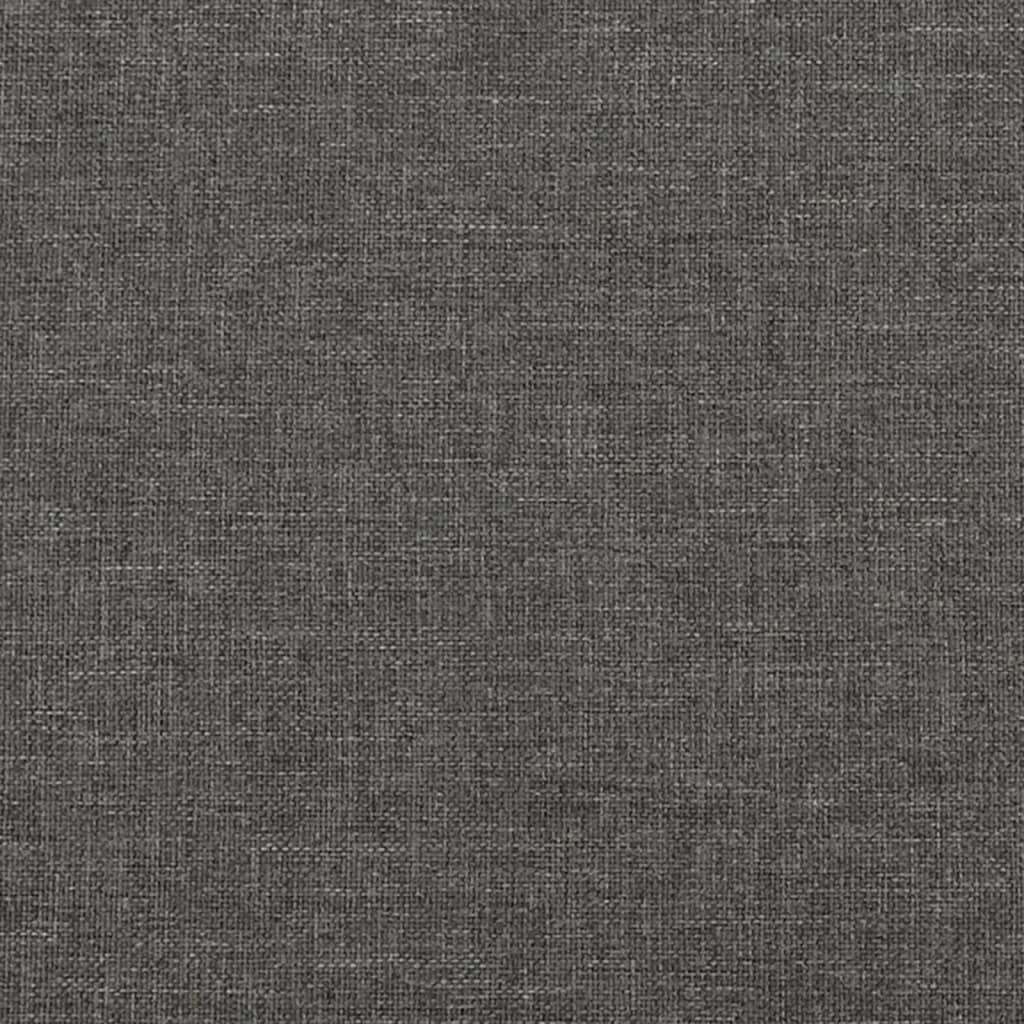 vidaXL Rám postele s čelem tmavě šedý 120 x 190 cm textil
