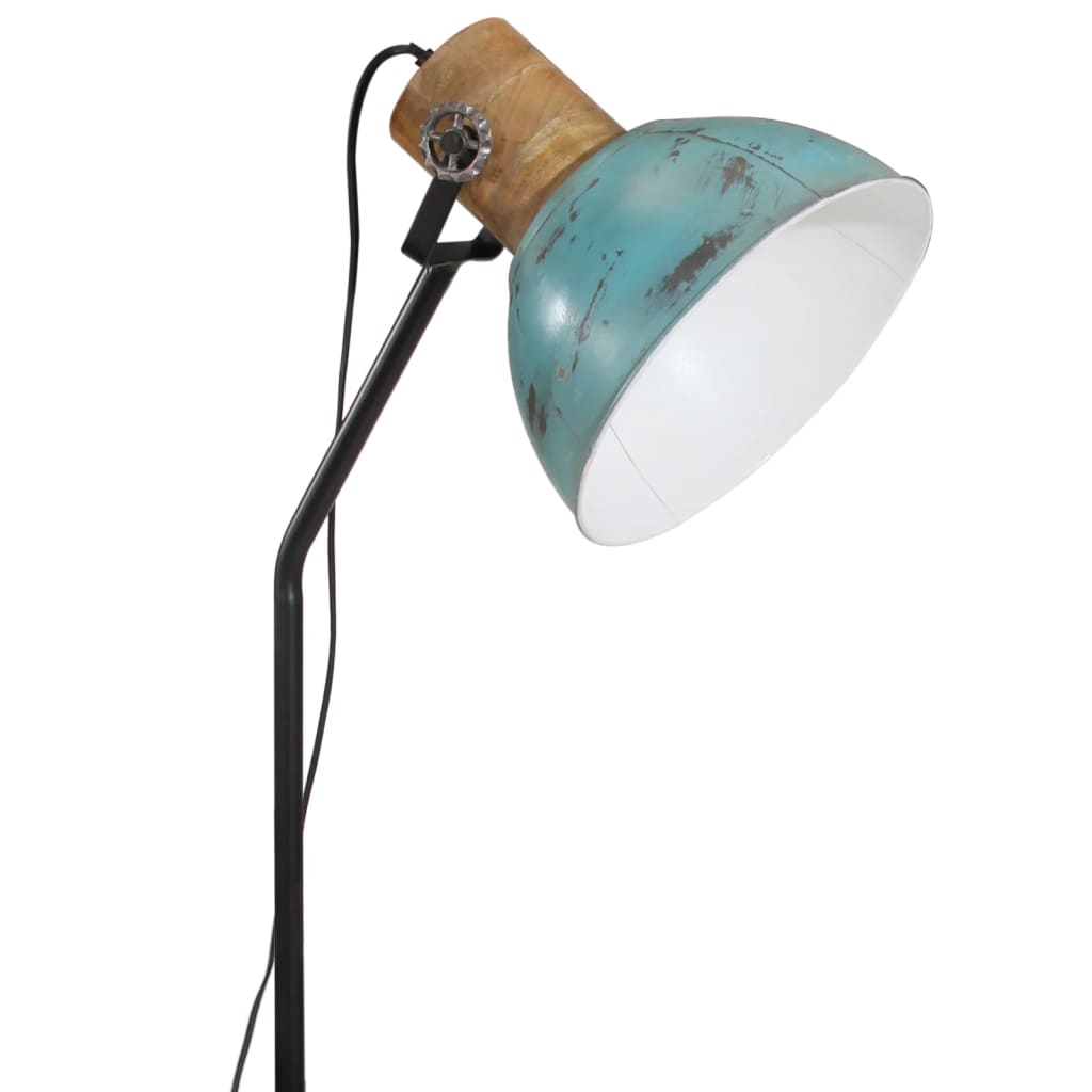 vidaXL Stojací lampa 25 W modrá patina 30 x 30 x 100–150 cm E27