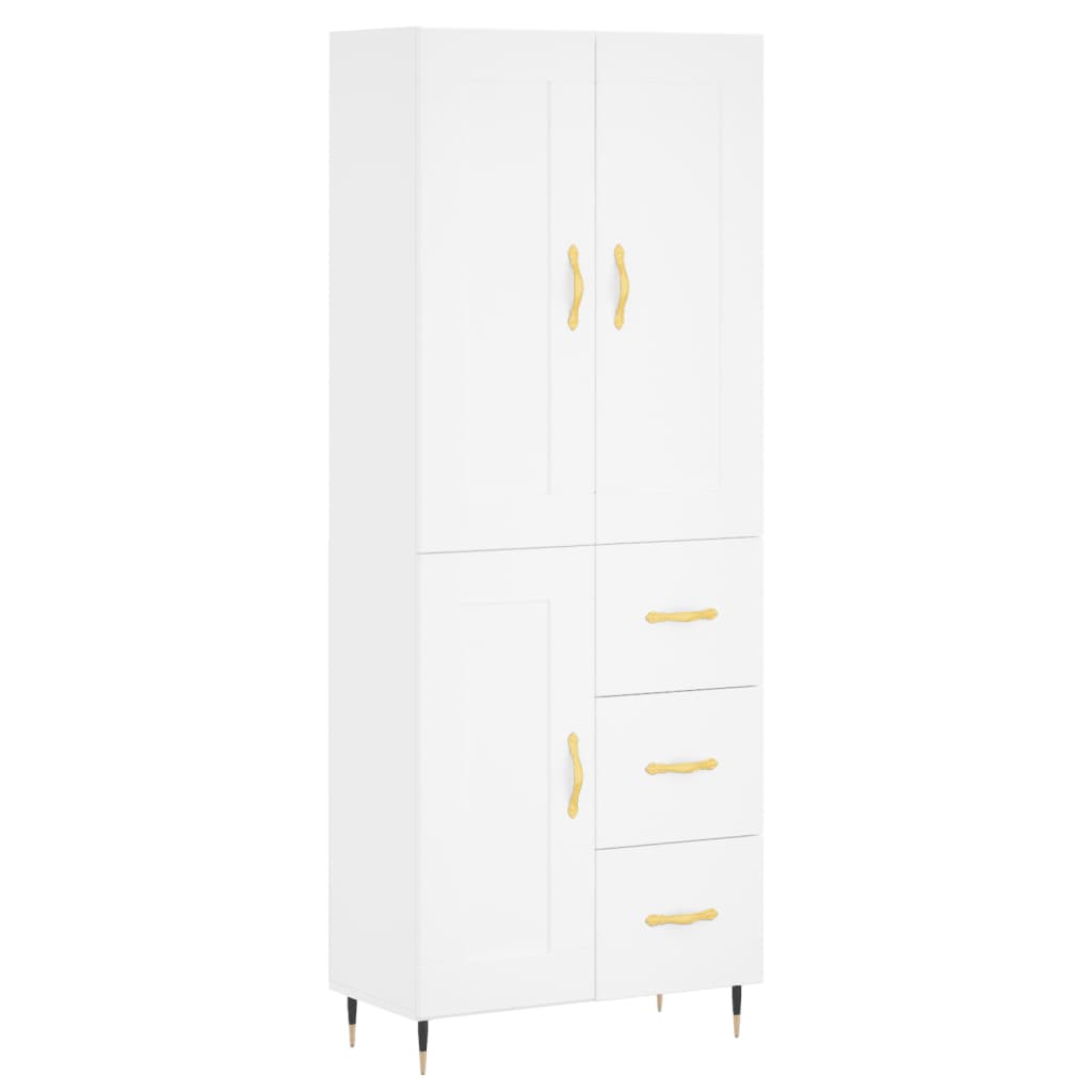 vidaXL Skříň highboard bílá 69,5 x 34 x 180 cm kompozitní dřevo