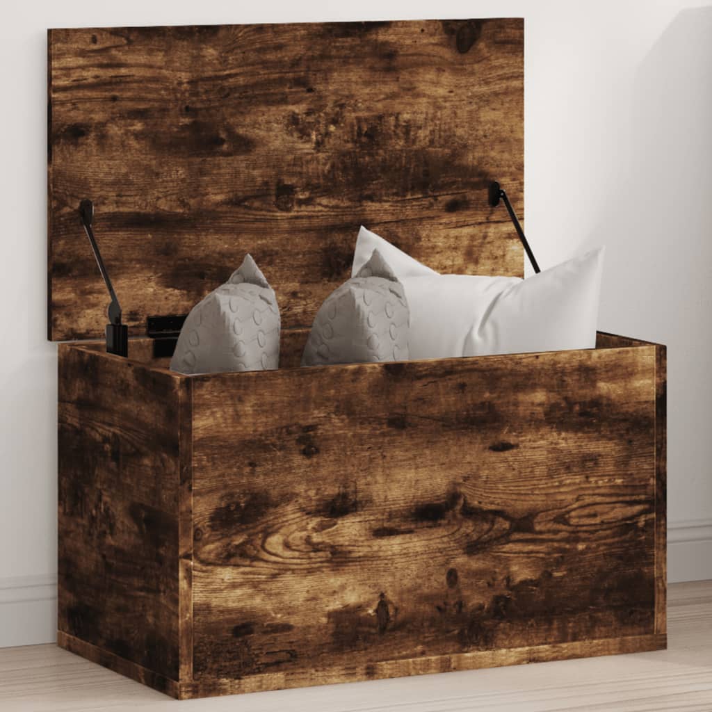 vidaXL Úložný box kouřový dub 60 x 35 x 35 cm kompozitní dřevo