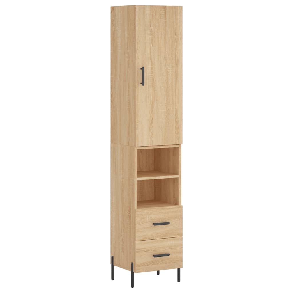 vidaXL Skříň highboard dub sonoma 34,5 x 34 x 180 cm kompozitní dřevo