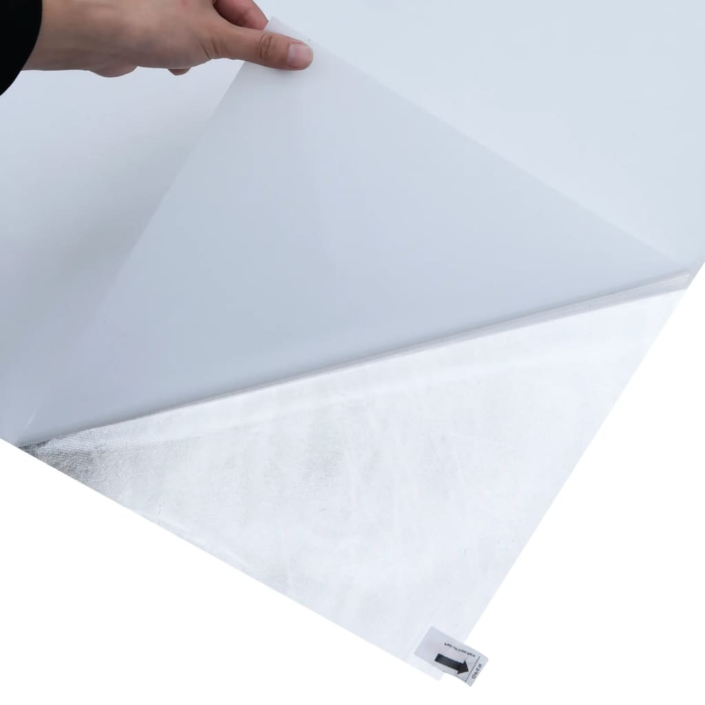 vidaXL Okenní fólie statická matná průhledná bílá 90 x 1 000 cm PVC