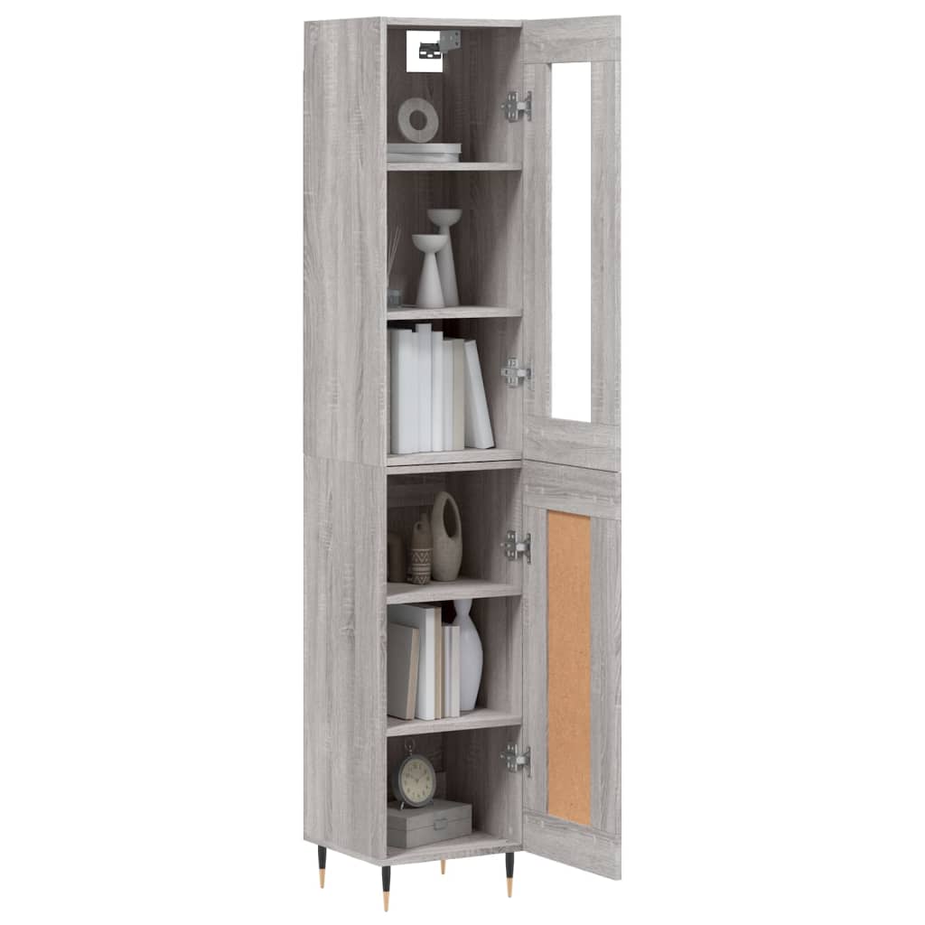 vidaXL Skříň highboard šedá sonoma 34,5 x 34 x 180 cm kompozitní dřevo